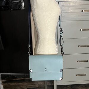Coach Light Blue Smooth Leather Crossbody
